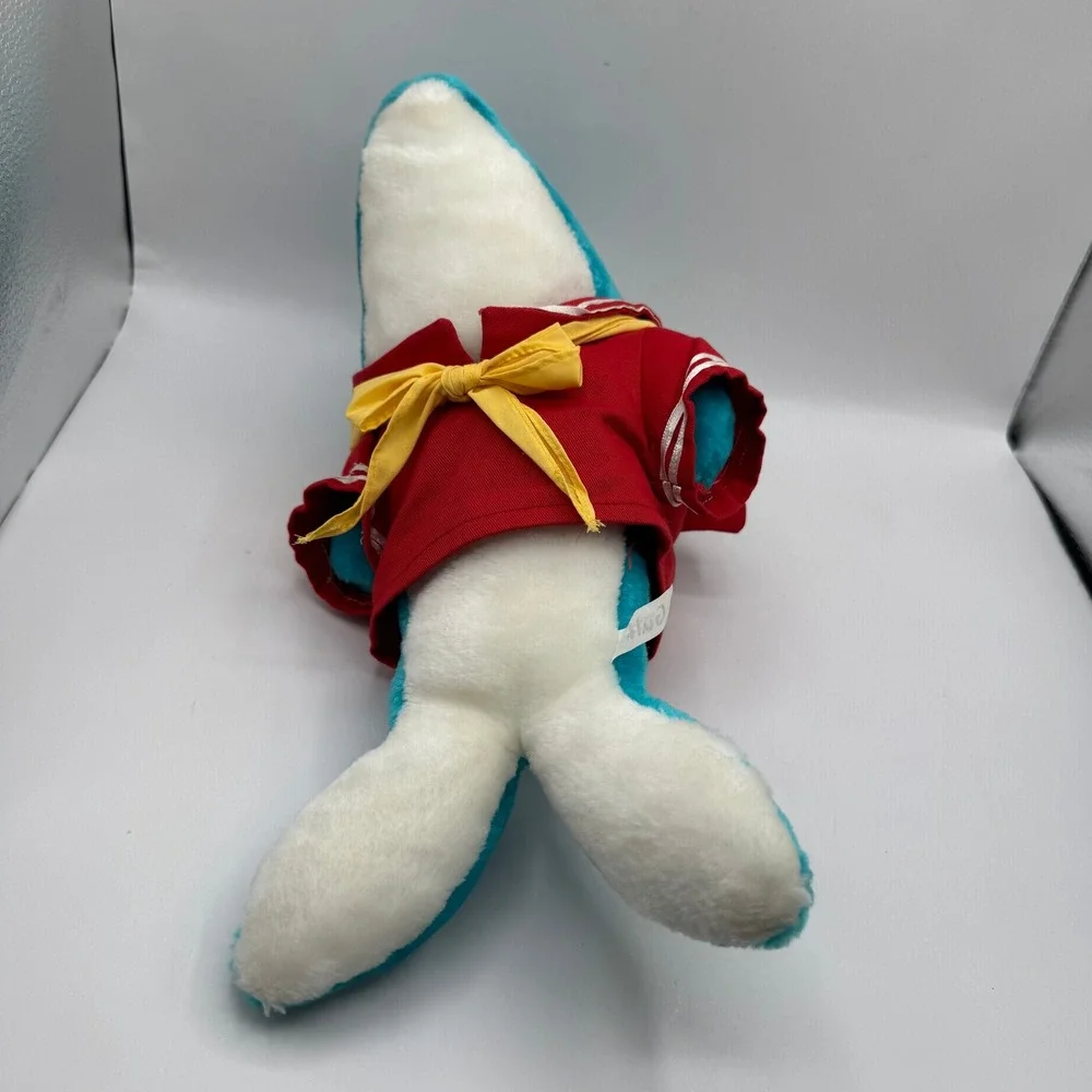 Royal Caribbean Cruise Line Dolphin Plush 15 Inch Teal Sailor Outfit Toy Vintage